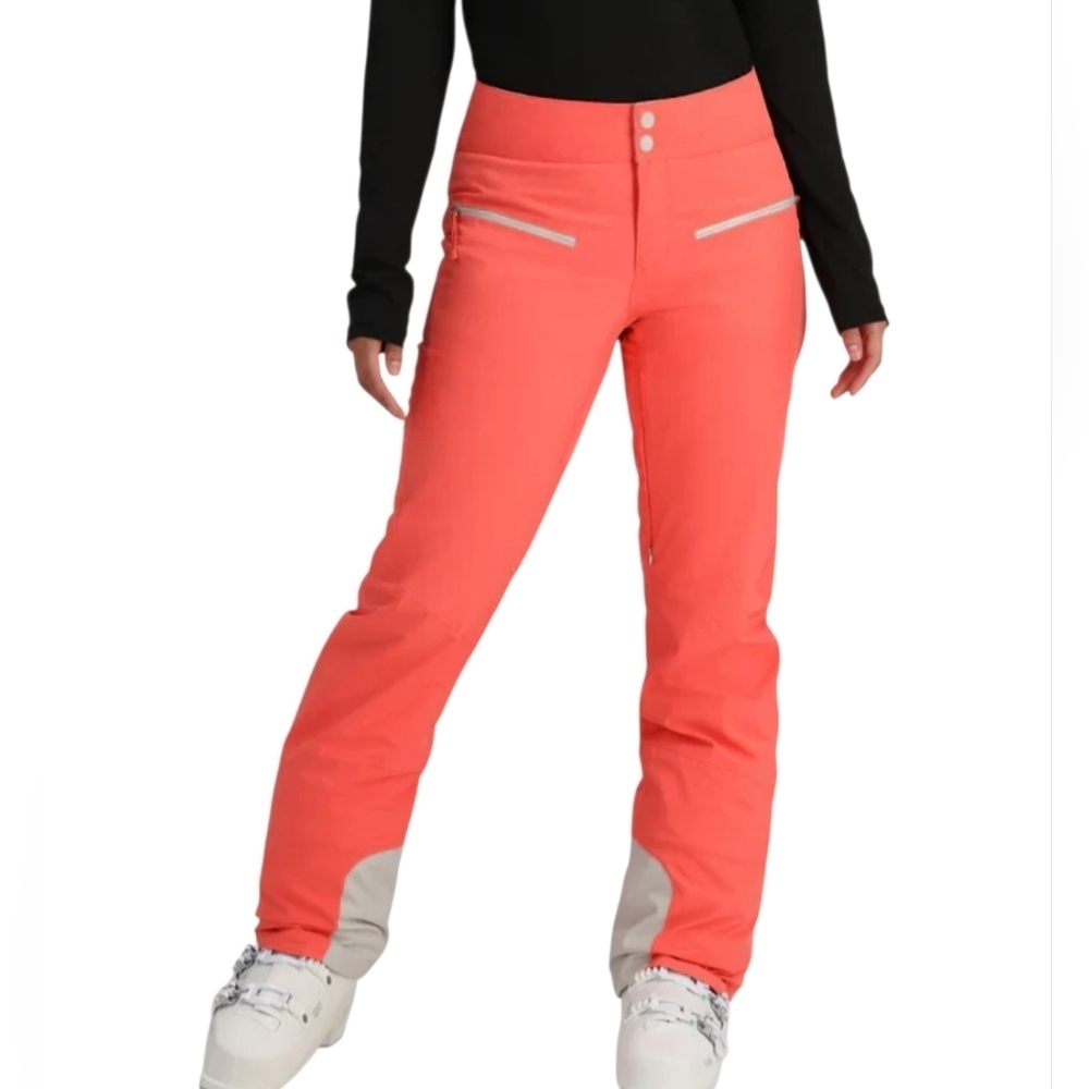 Obermeyer Bliss Ski Snowboard Pants Confetti Orange NWT Size 10